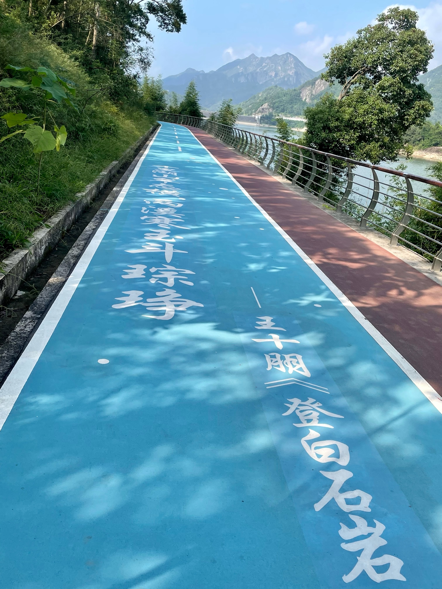 白石钟前水库健步道图片